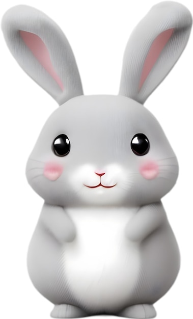 PSD closeup of a cute cartoon rabbit icon