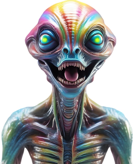 PSD closeup of a scary alien image