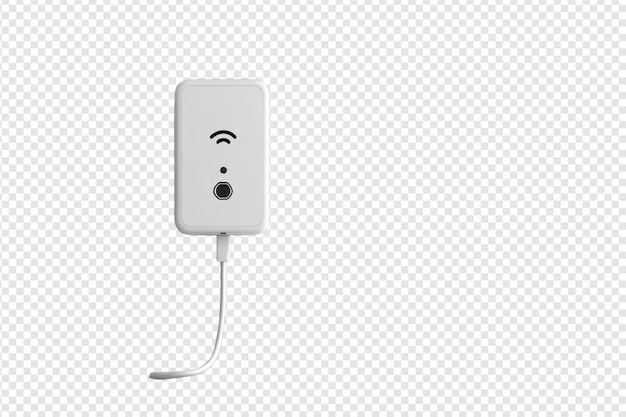 CloseUp of Plug Connected to Wall Socket with Isolated Background with isolated on transparent background