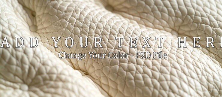 PSD closeup of white leather texture