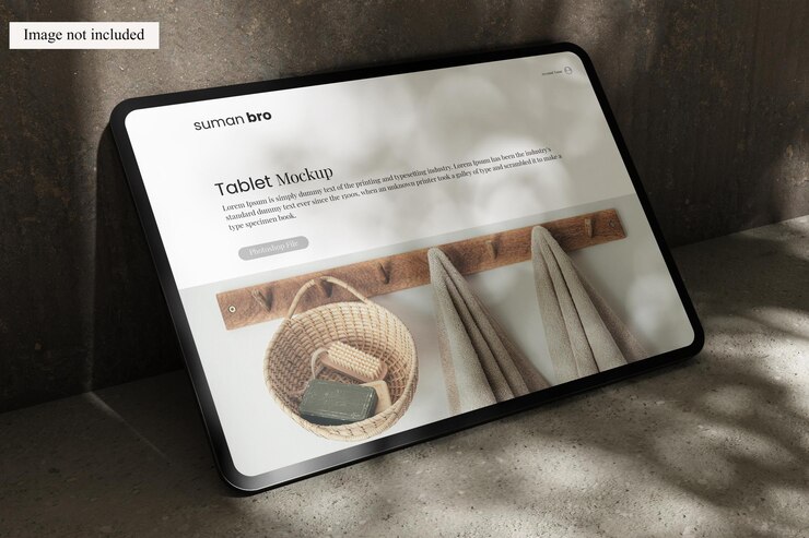 Closeup Tablet Mockup para mostrar seu projeto para os clientes