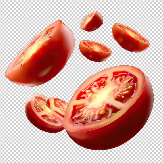 PSD closeups deliciosos de tomate com simplicidade