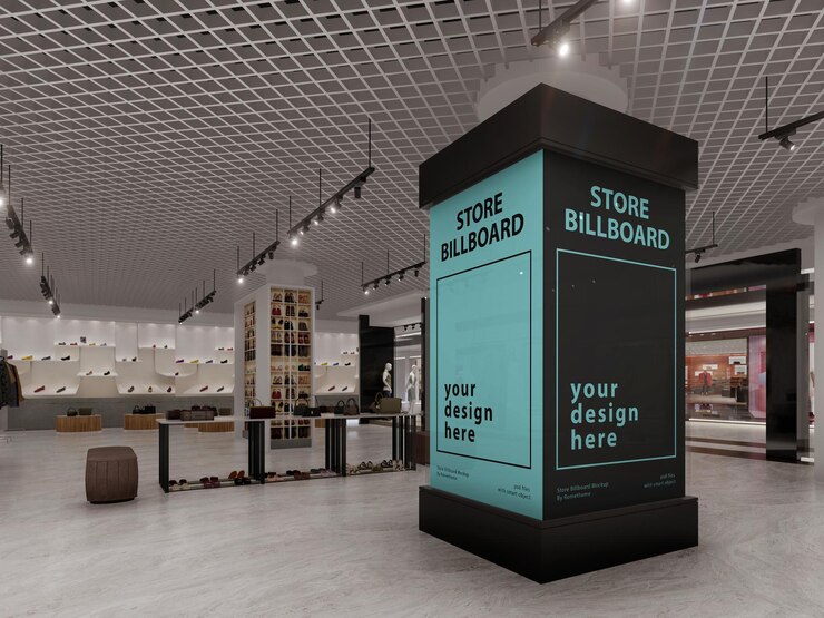 PSD clothes outlet banner mockup template
