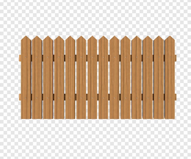 PSD clôture en bois 3d