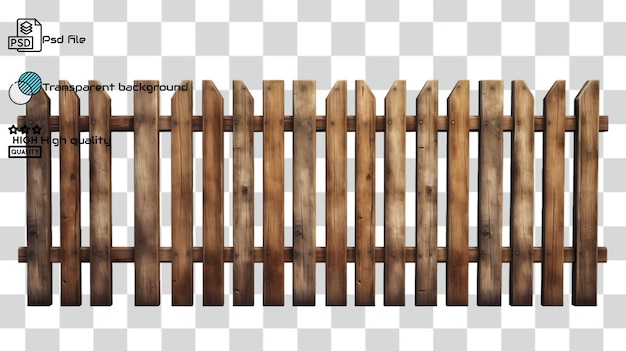 PSD clôture en bois isolée