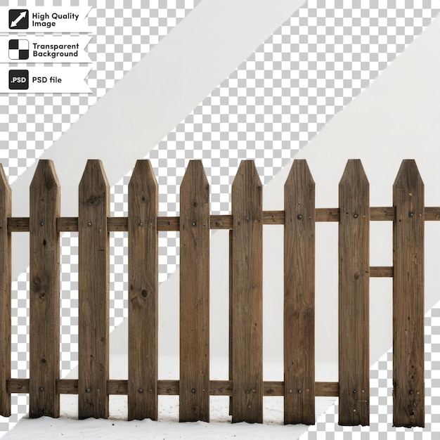 PSD clôture en bois psd sur fond transparent avec couche de masque modifiable