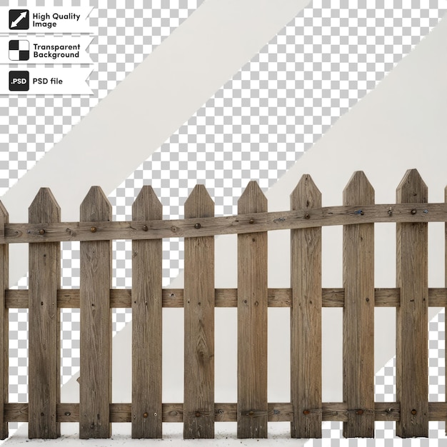 PSD clôture en bois psd sur fond transparent avec couche de masque modifiable