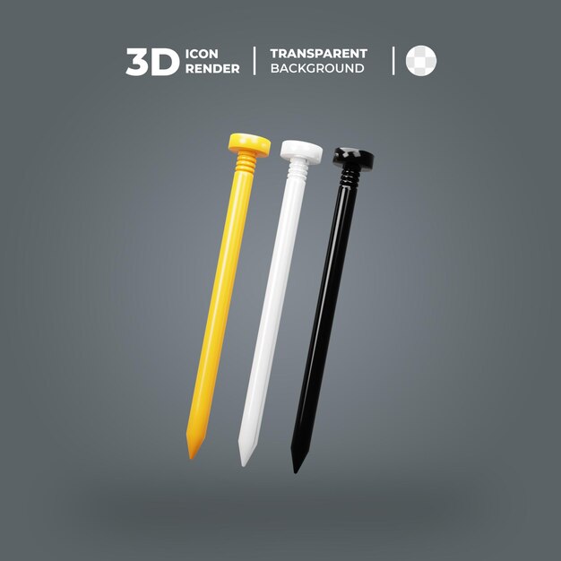 PSD clou d'objet 3d