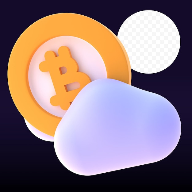 Cloud Coin 3D-gerendertes Bild