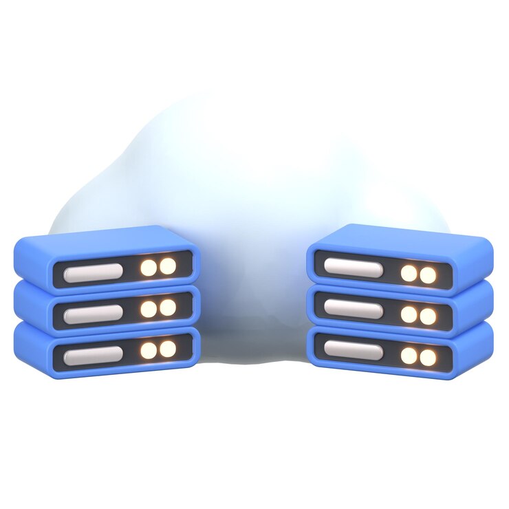 PSD cloud computing 3d illustrazione icon pack elemento