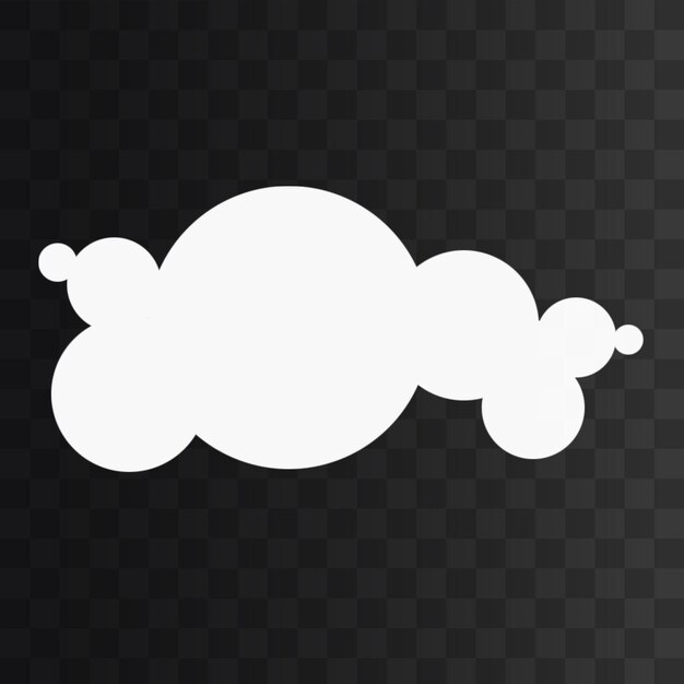 PSD cloud png isolado em um fundo transparente