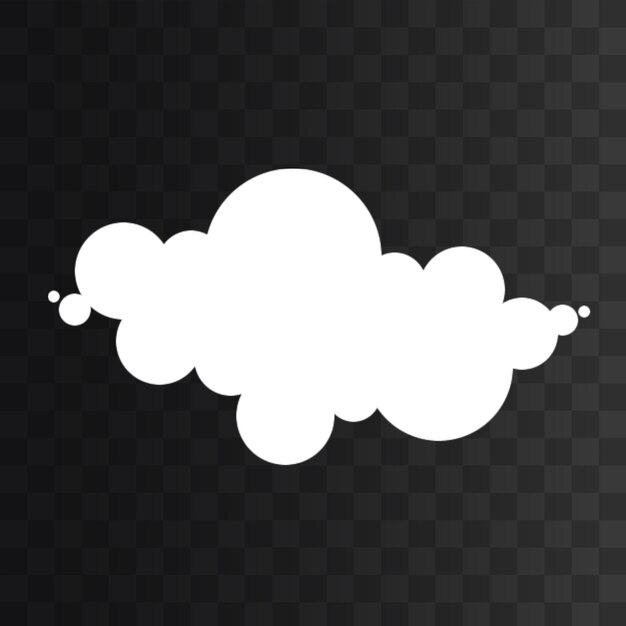 PSD cloud png isolado em um fundo transparente