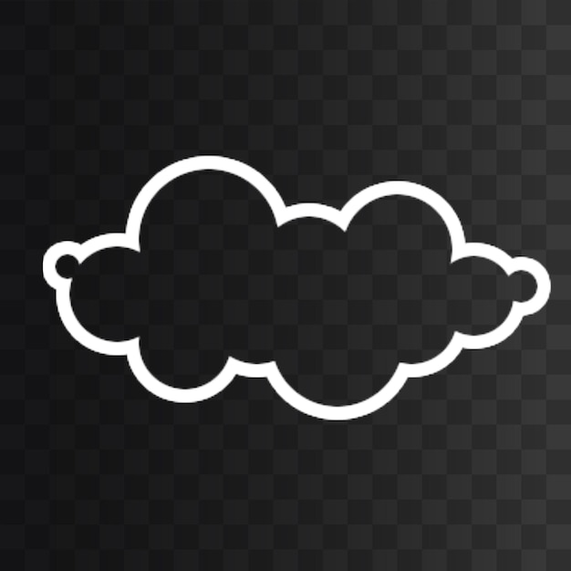 PSD cloud png isolado em um fundo transparente