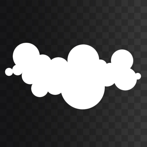 PSD cloud png isolado em um fundo transparente