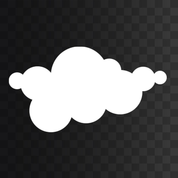 PSD cloud png isolado em um fundo transparente