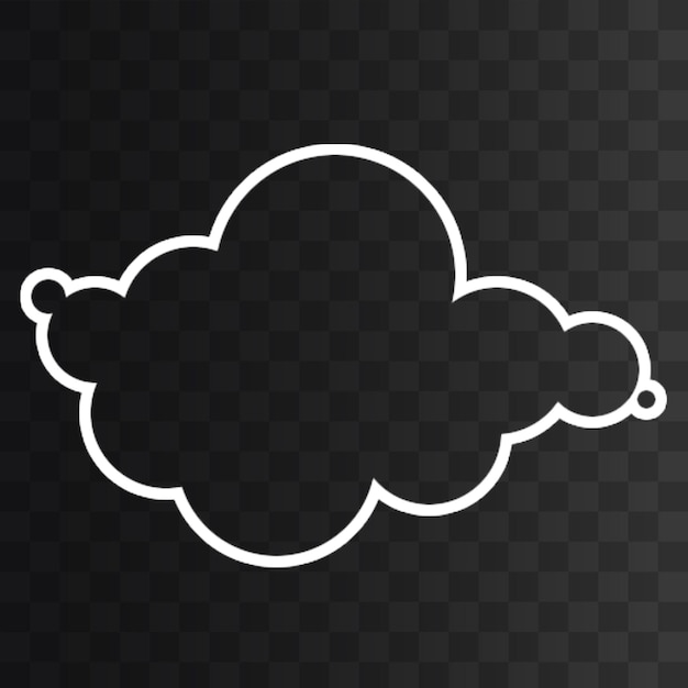 PSD cloud png isolado em um fundo transparente