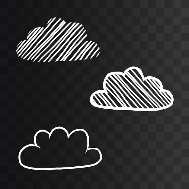 PSD cloud png isolado em um fundo transparente