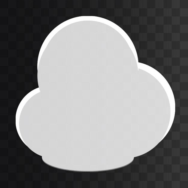 PSD cloud png isolated on a transparent background