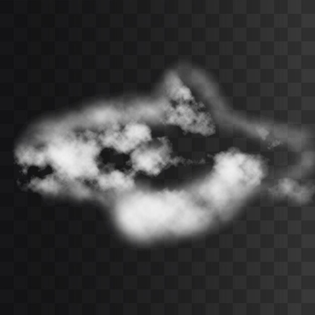 PSD cloud png isolated on a transparent background