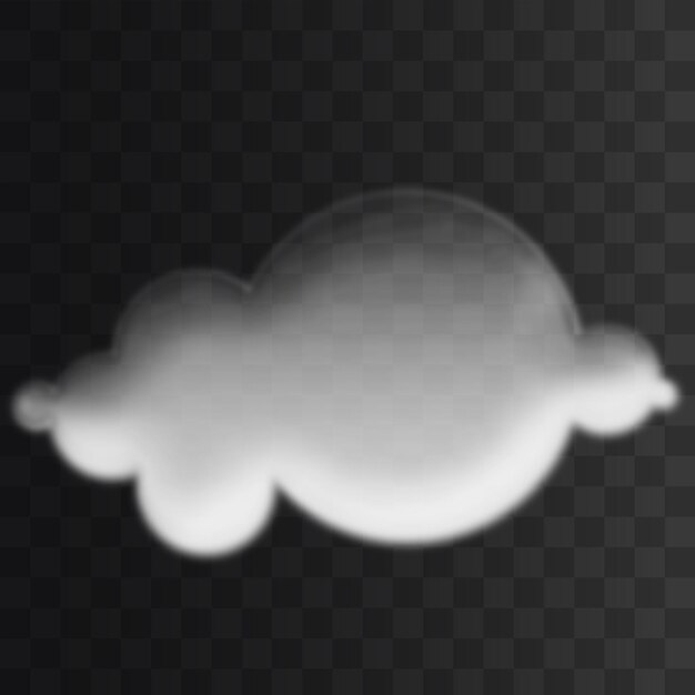 PSD cloud png isolated on a transparent background