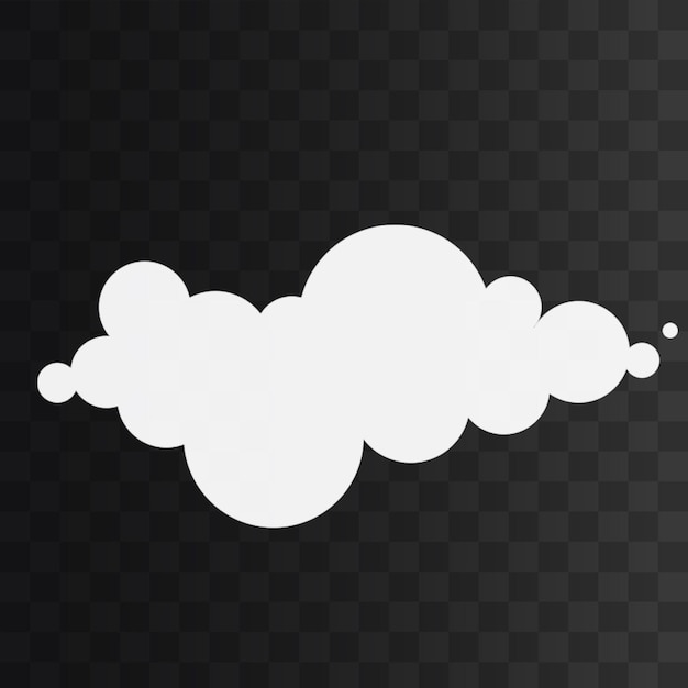 PSD cloud png isolated on a transparent background