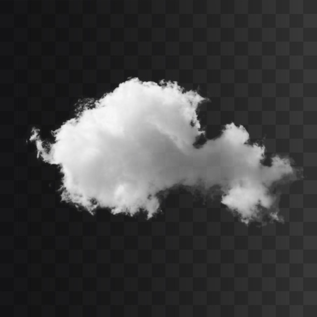 PSD cloud png isolated on a transparent background