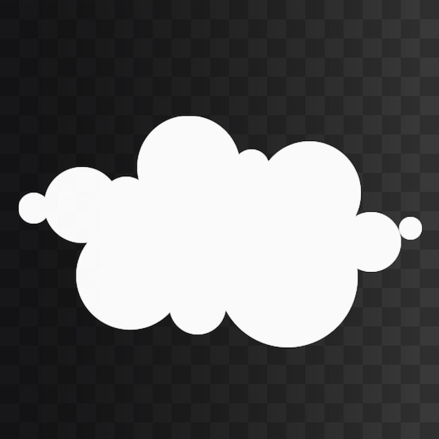 PSD cloud png isolated on a transparent background