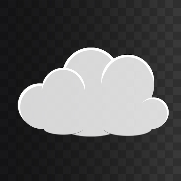 PSD cloud png isolé sur un fond transparent