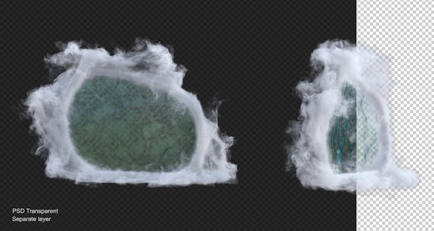 Cloud Portal Ground Arch 3d render aislado