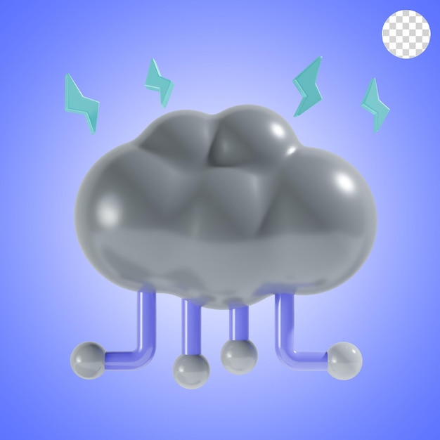cloud transfer 3d icon