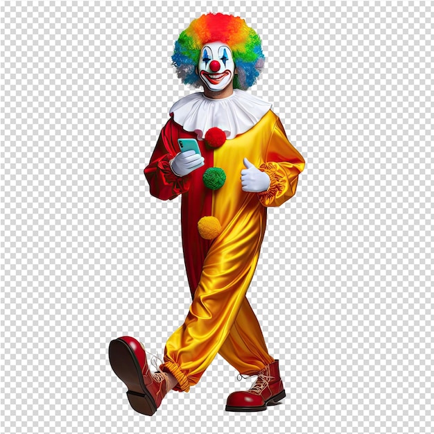 PSD un clown avec une chemise qui dit clown