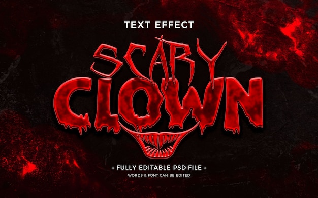 PSD clown-text-effekt