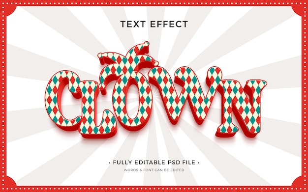 PSD clown-texteffekt