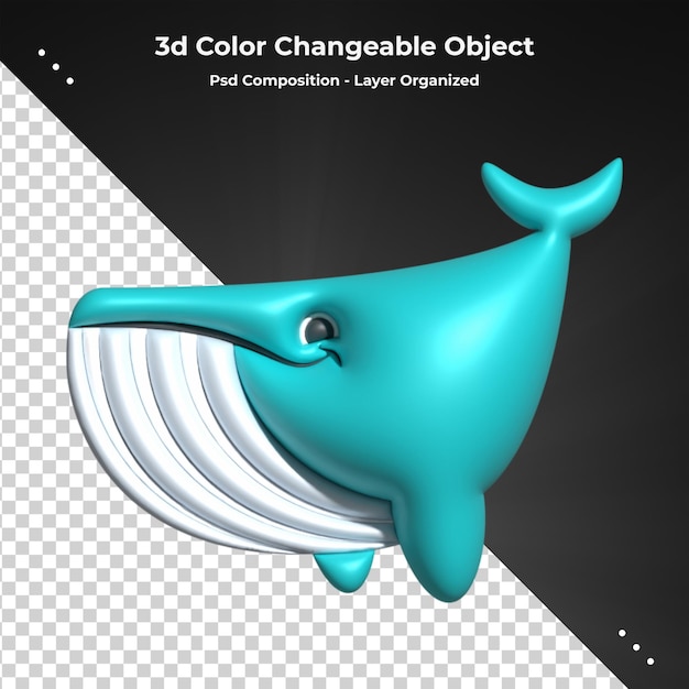Clownfish, Angelfish, Butterflyfish 3D-Rendering für PSD-Komposition