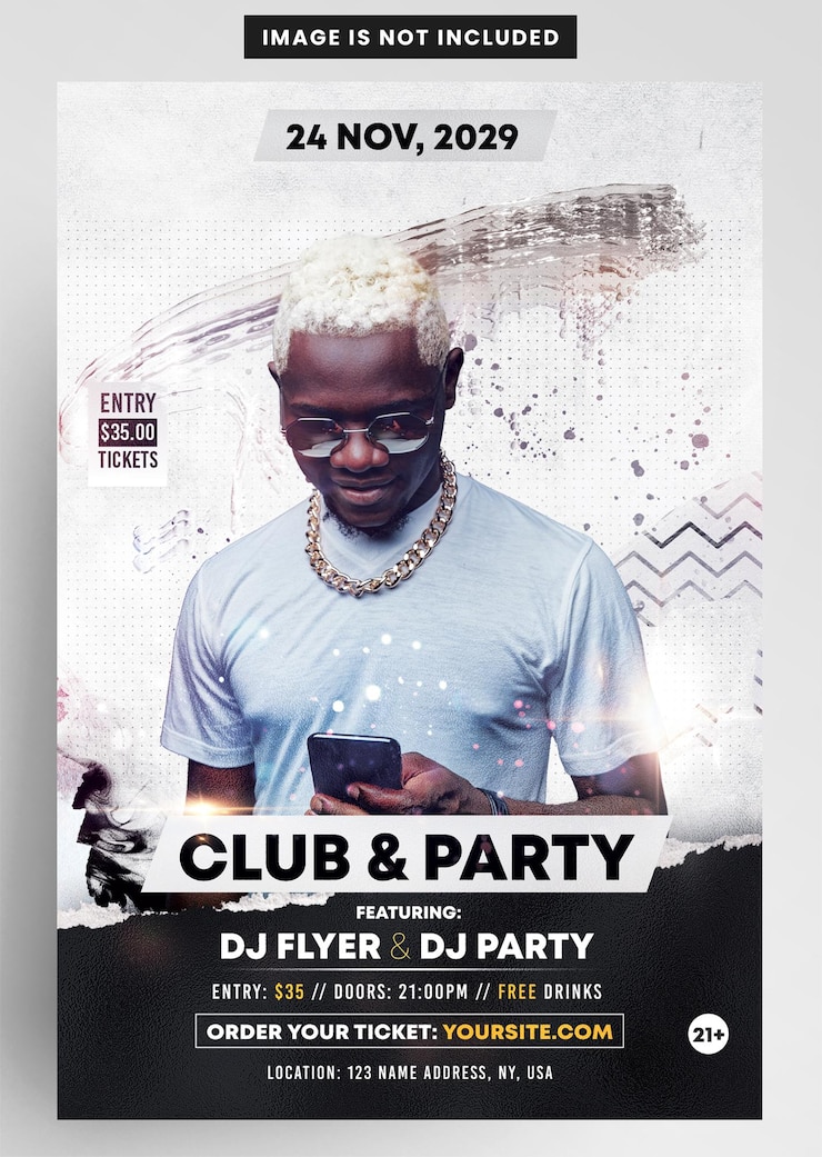 PSD club and party artist dj event flyer template