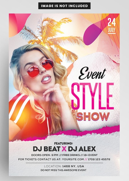 Club-Day-DJ-Party-Künstler-Event-Flyer