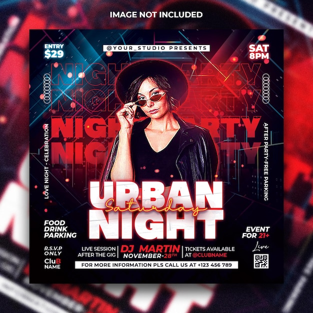 Club-dj-nachtparty-flyer-vorlagendesigns