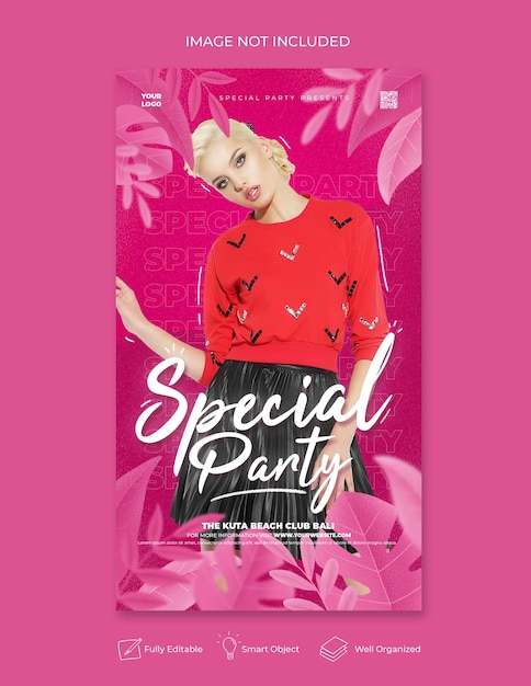 Club DJ Party Flyer Instagram Story Vorlage