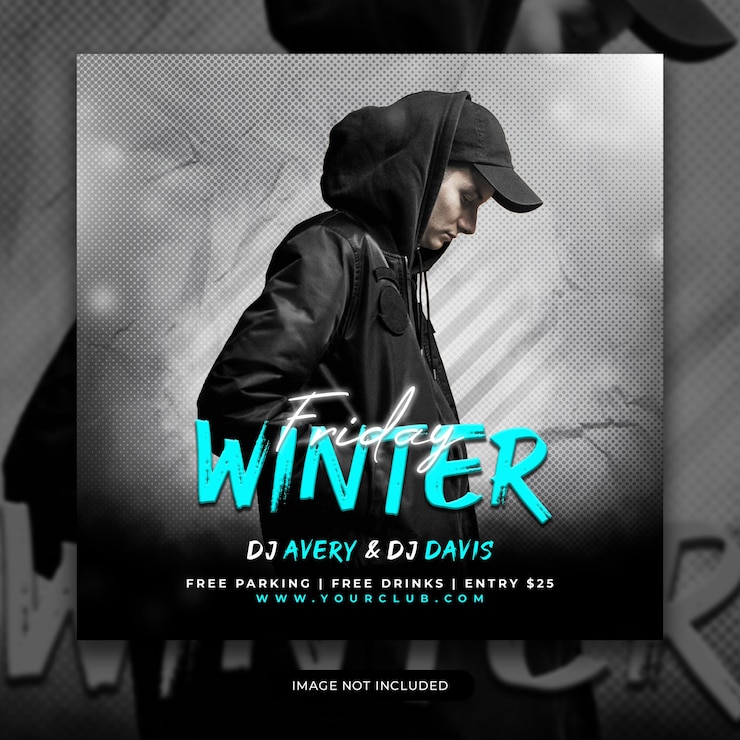 PSD club-dj-party-flyer, social-media-post und web-banner