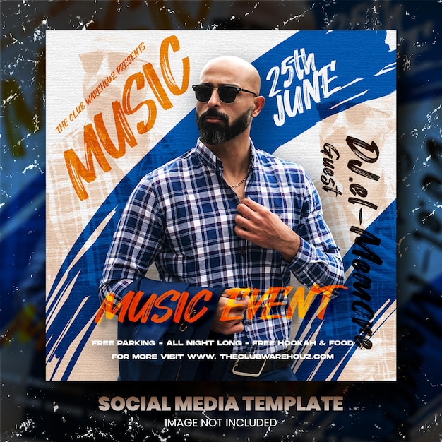 Club DJ Party Flyer Social Media Post