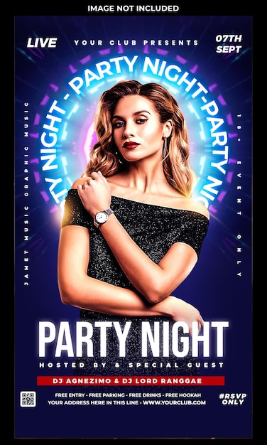 Club DJ Party Flyer Social Media Post