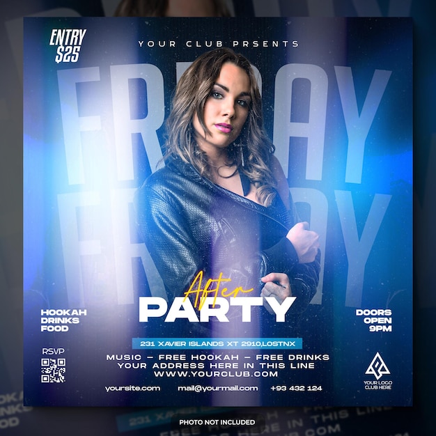 Club DJ Party Flyer Social Media Post