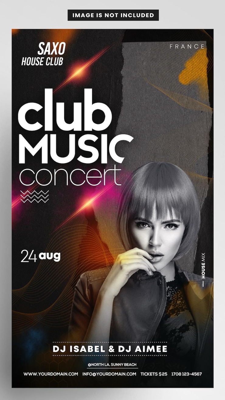 PSD club dj party instagram story flyer design