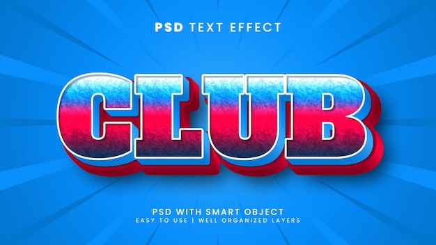 Club editable text effect with beach and fresh text style