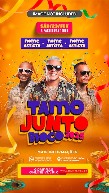 Club Evento Carnaval Flyer Historia del cartel