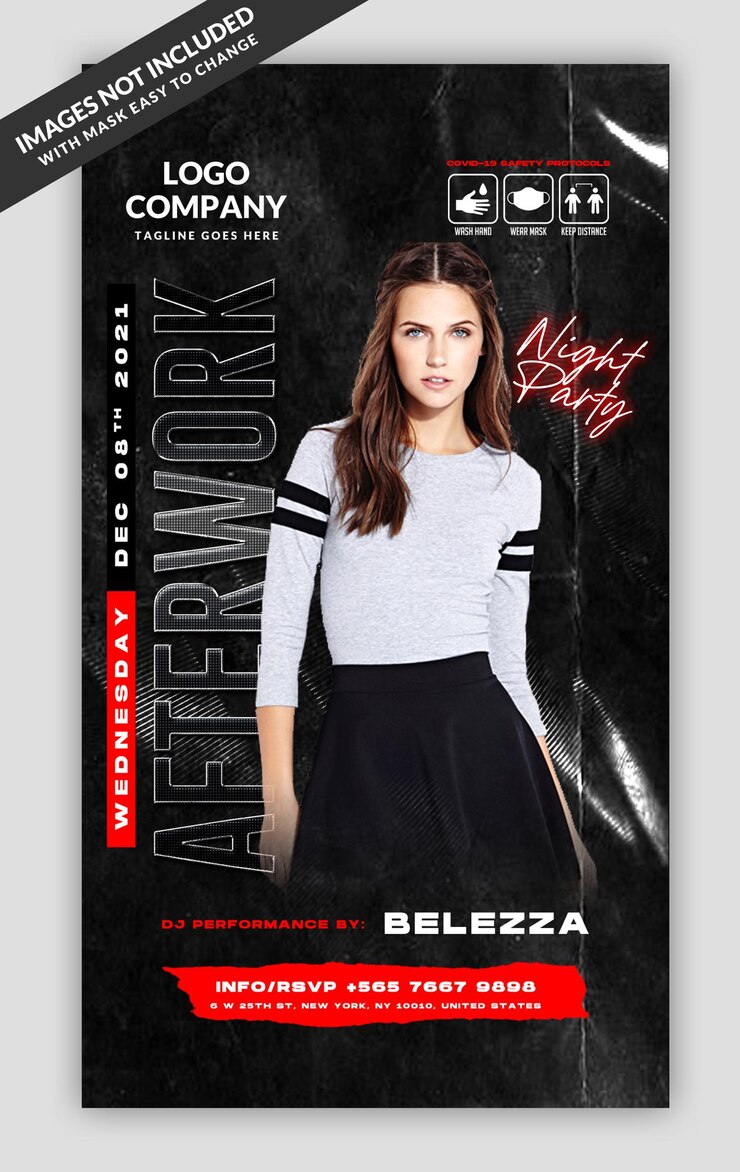 PSD club de fiesta dj flyer