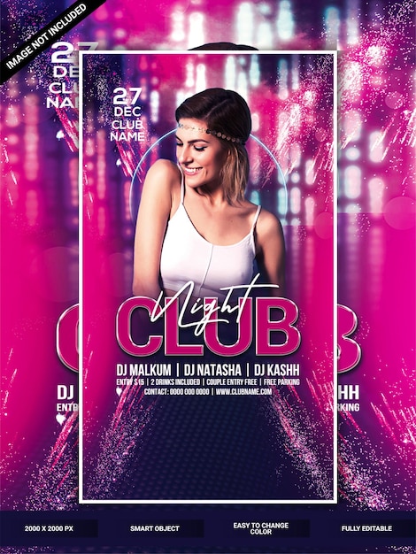 Club-nacht-instagram-web-banner-vorlage