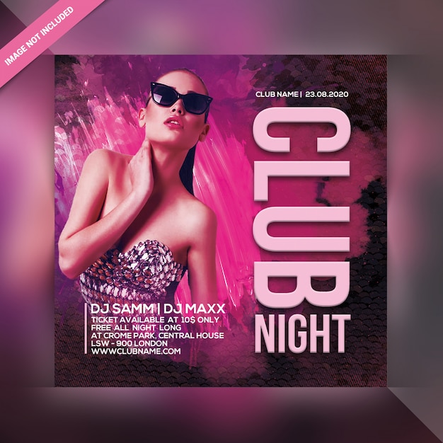 Club nacht party flyer