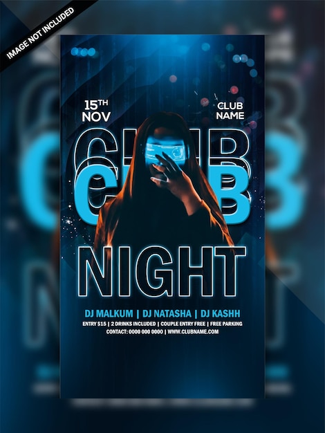 PSD club-nacht-party-social-media-web-banner