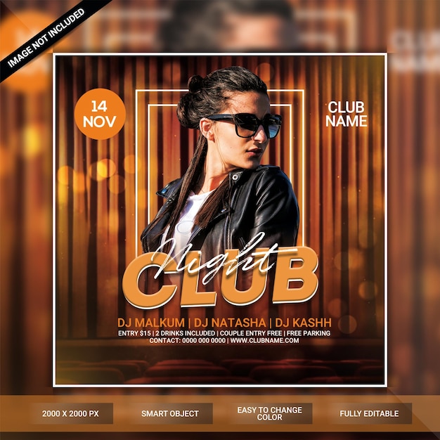Club night party flyer vorlage
